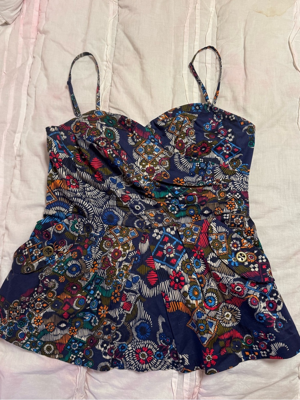 Fei vintage y2k structured floral blouse- anthropologie brand